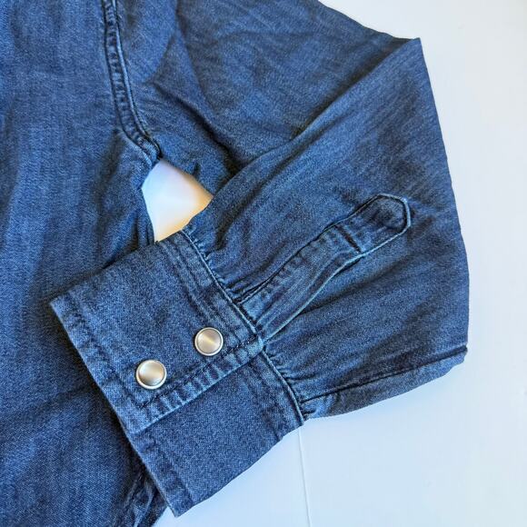 NEW Gap Kids Oversized Denim Western Shirt Medium 8 - Picture 6 of 11